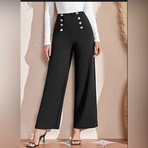 Elegant Black Wide-Leg Pants